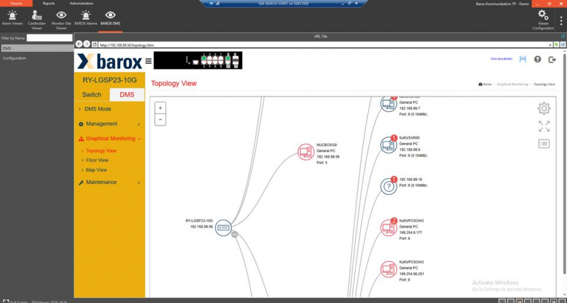 Erweiterte Netzwerkdiagnose für Sicherheitsinfrastrukturen: barox integriert in Gallagher Command Centre