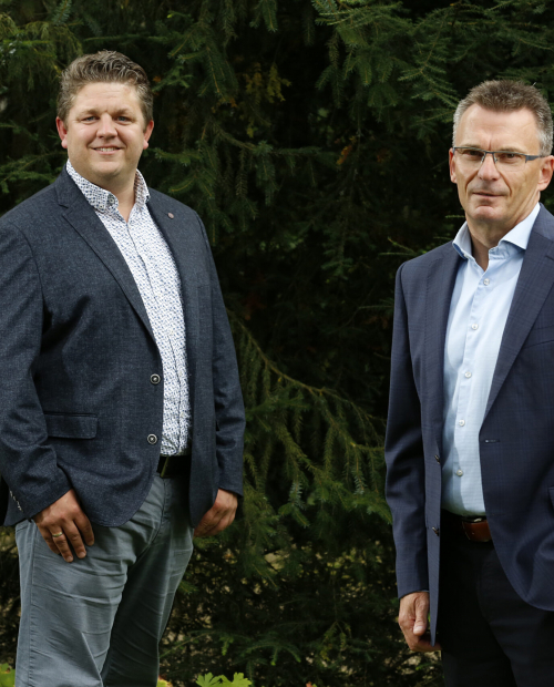 Kooi Gründer Pieter Kooi und Peter Schollmann, neuer CEO bei KooiBild. v.l.n.r.: