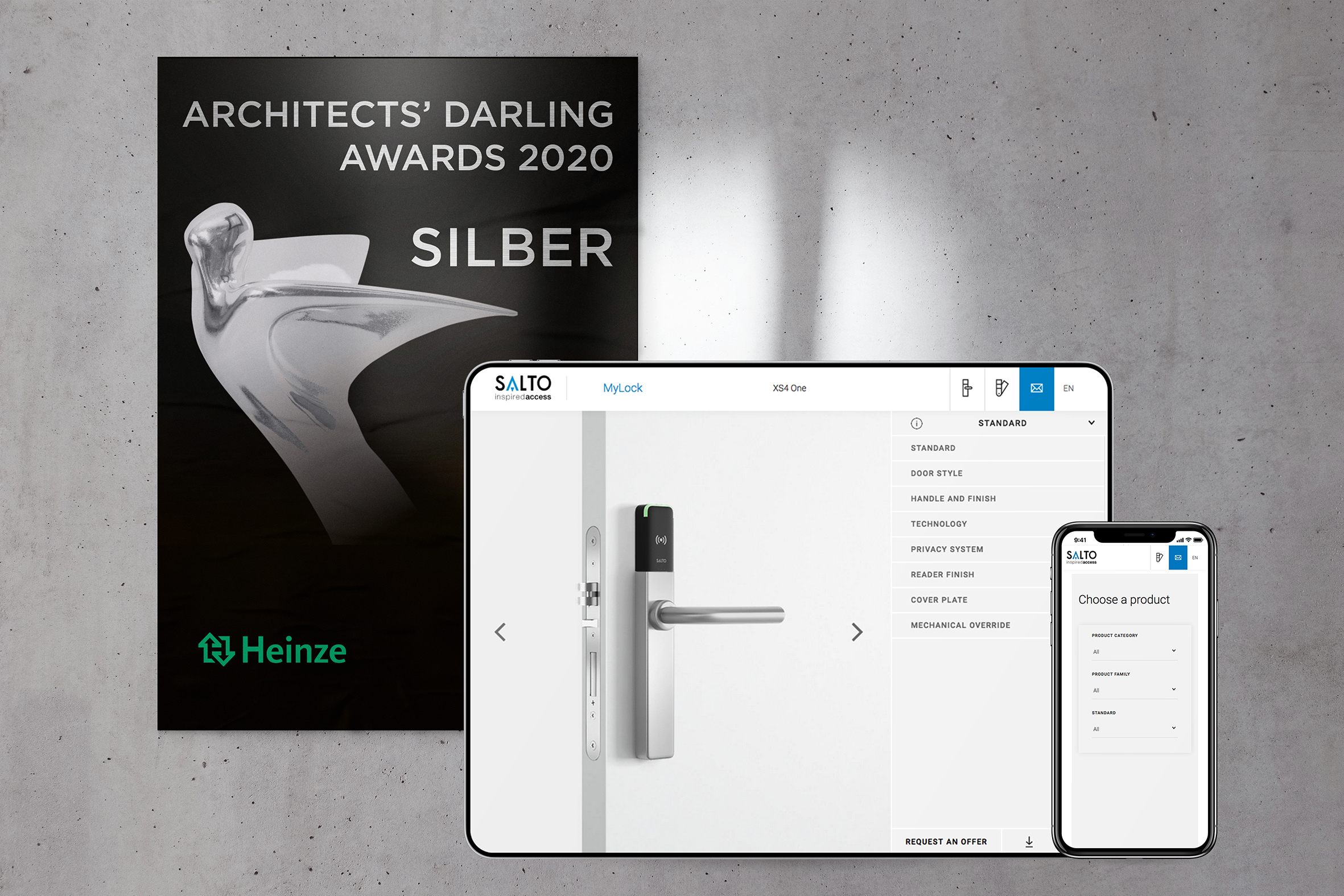 SALTO gewinnt den Silber-Award in der Kategorie „Bester Produkt-Konfigurator“ mit dem Online-Konfigurator MyLock